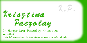 krisztina paczolay business card